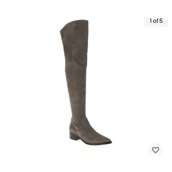 Marc Fisher Yakira Over the Knee Boot Heel Gray Women's Size 8M - Picture 3 of 12